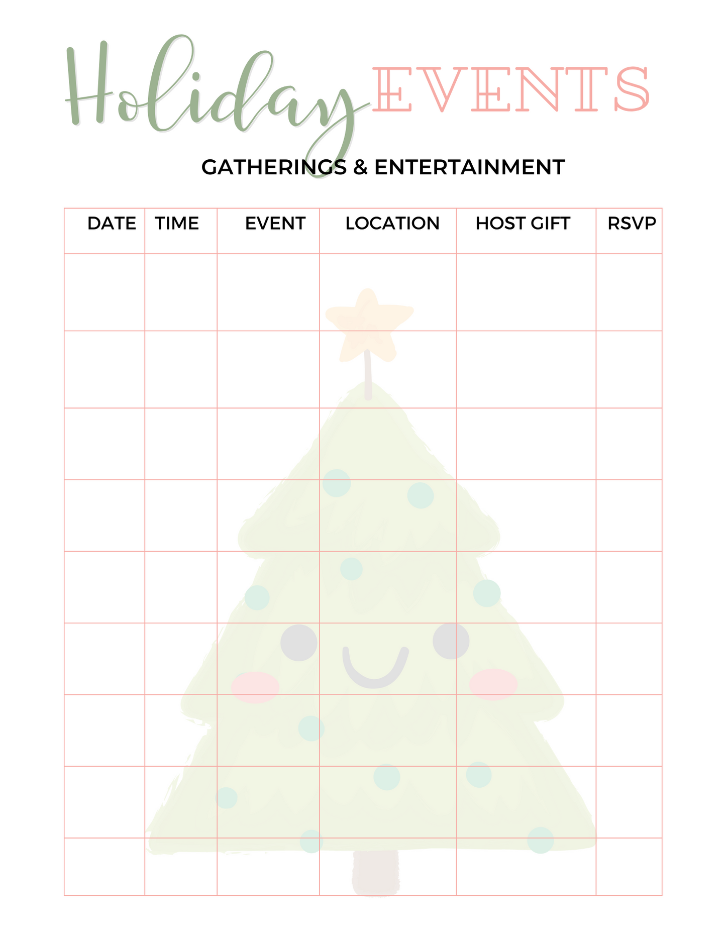 Beautiful Printable Christmas Planner 2023