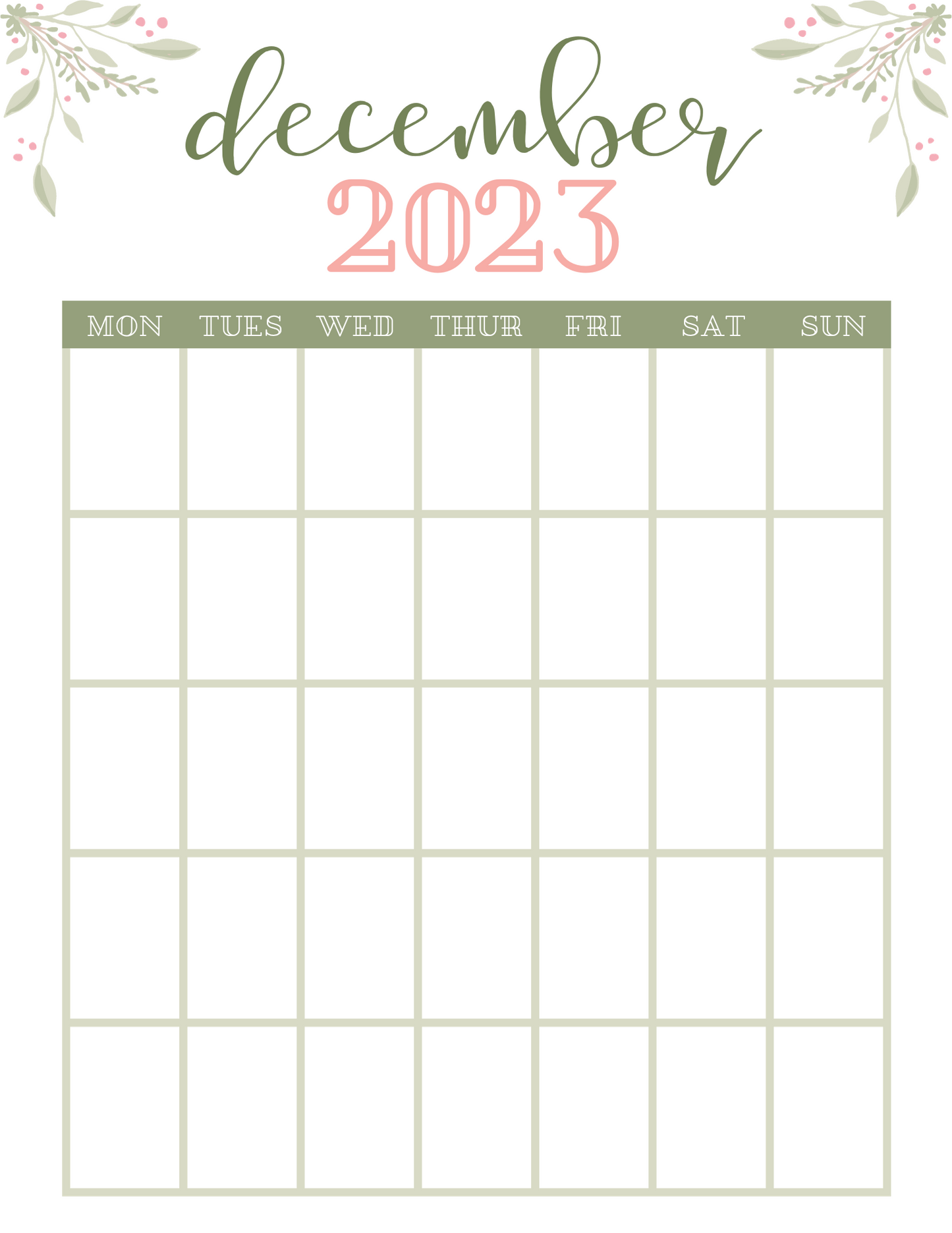 Beautiful Printable Christmas Planner 2023