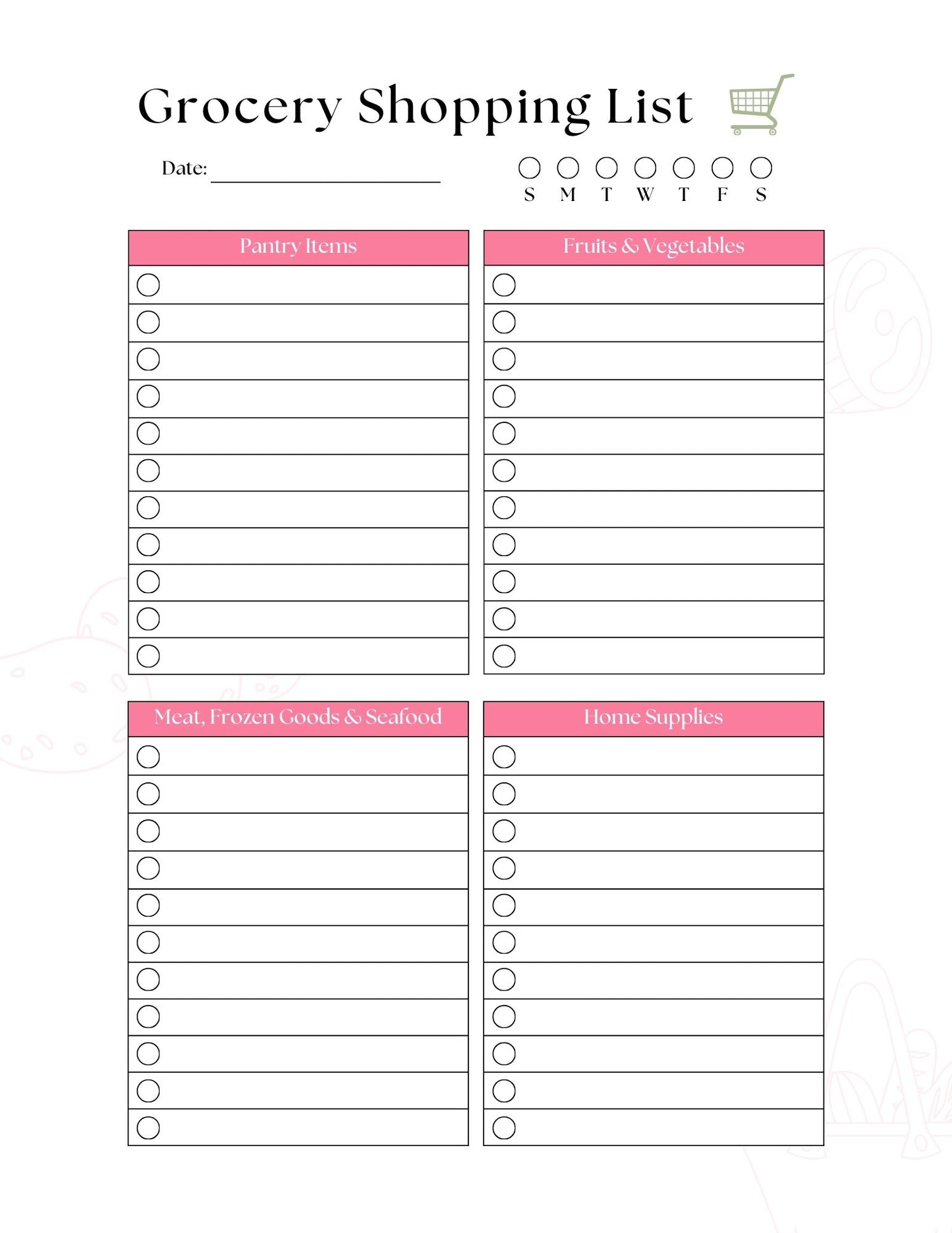 Simple Family Meal Planning System for Busy Moms | 54-Page Printable Meal Planner Faith Filled Printables