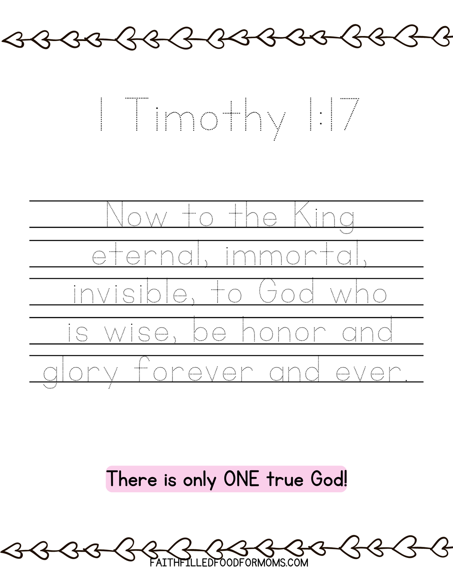 Copywork Bible Verses and Coloring Pages Faith Filled Printables