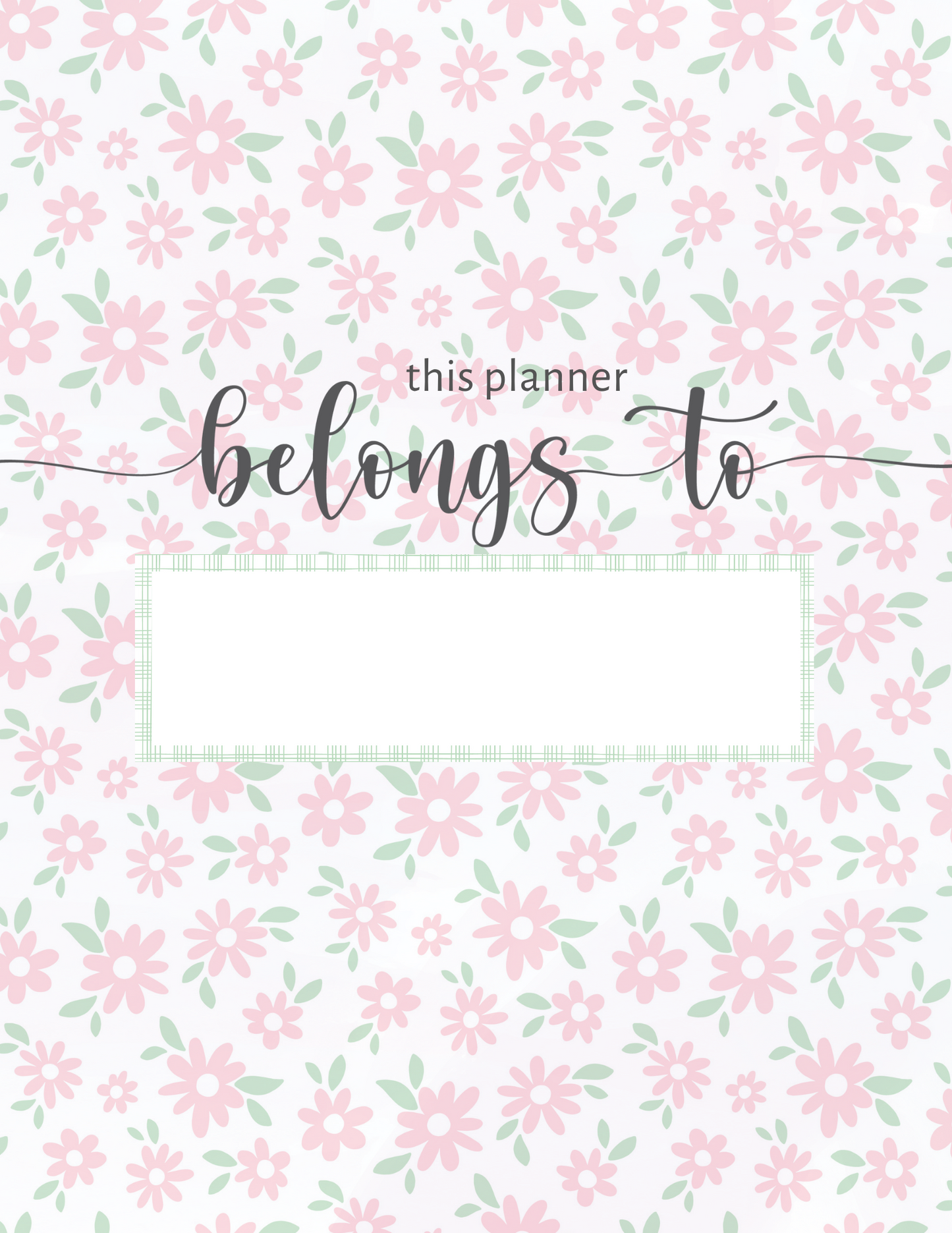 Self Care Planner with Pretty Pink Daisies Faith Filled Printables