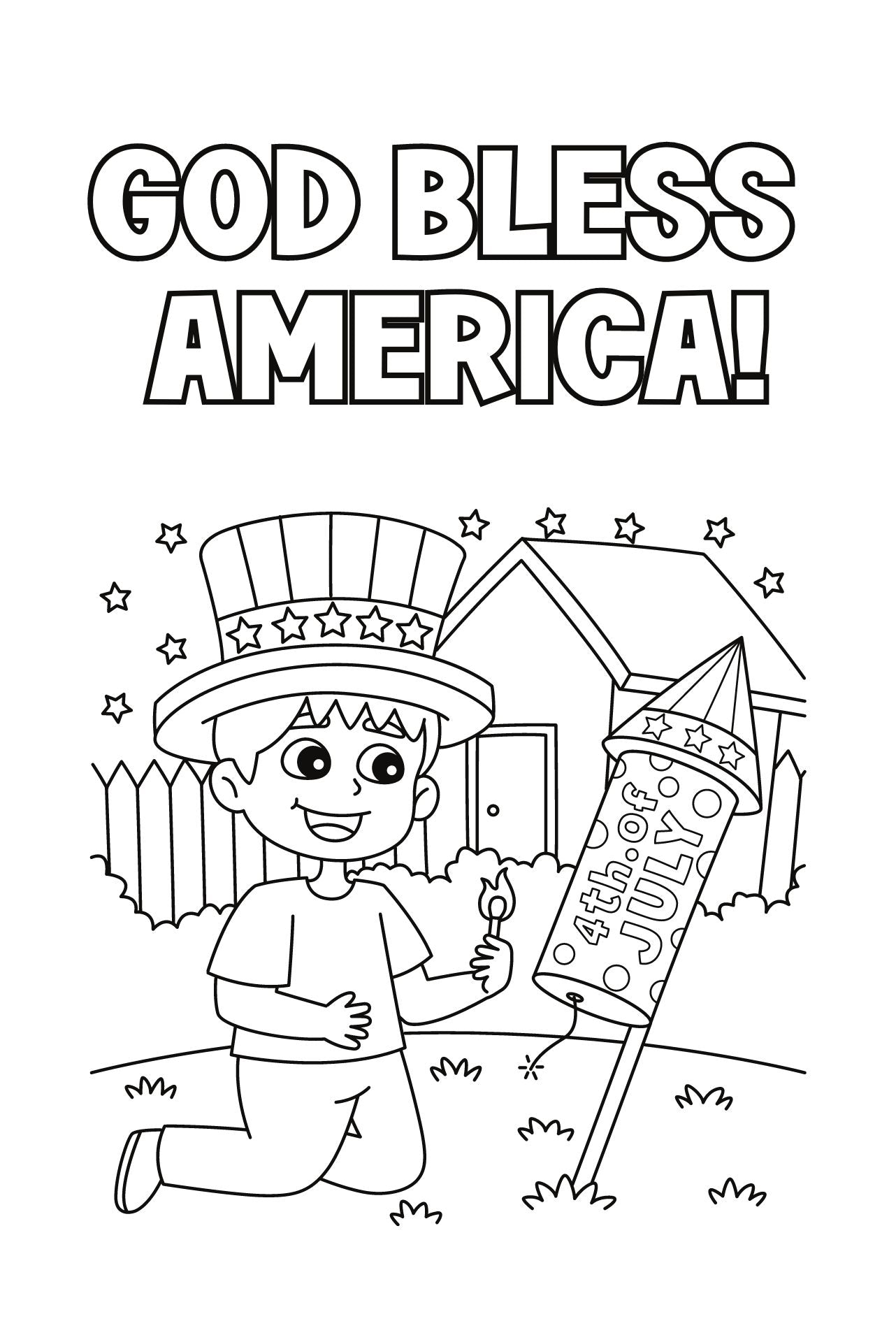 4th of July Bingo and Coloring Pages