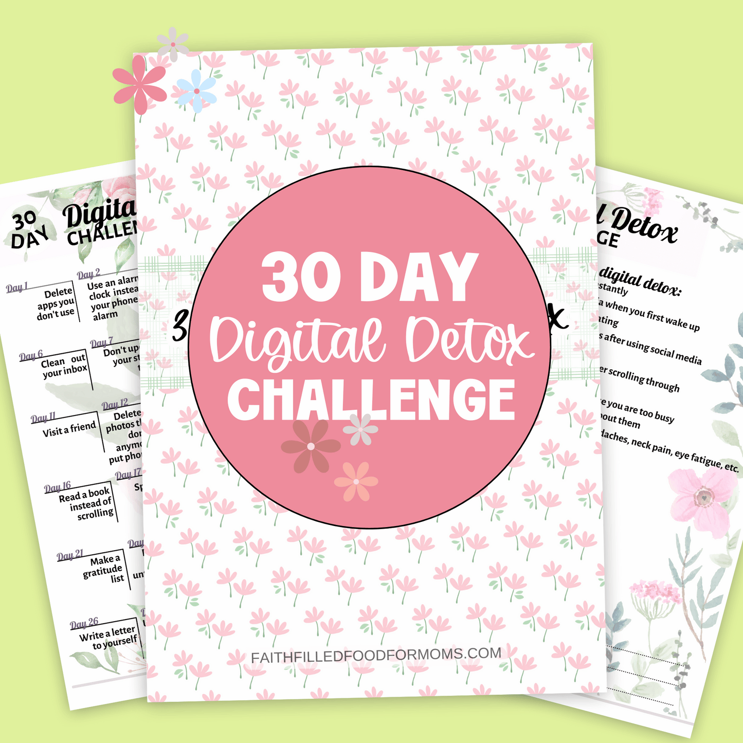 30 Day Digital Detox Challenge Faith Filled Printables