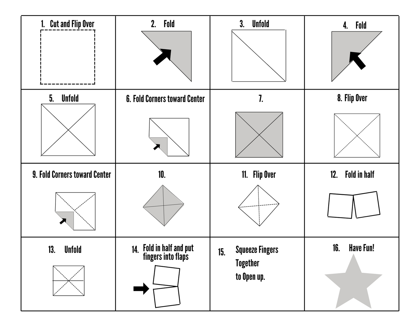 Fun Animal Cootie Catcher Printable