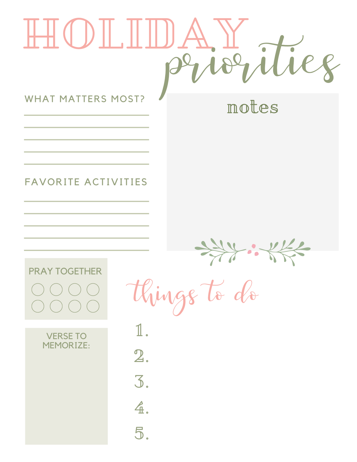 Beautiful Printable Christmas Planner 2023
