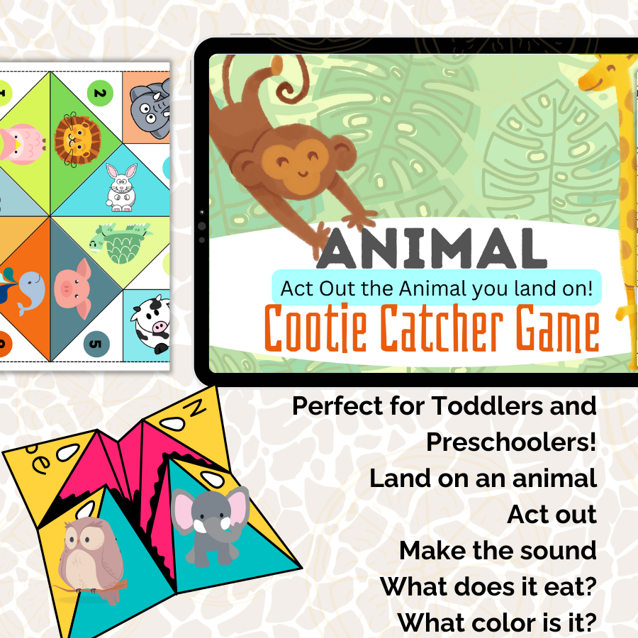 Fun Animal Cootie Catcher Printable – Faith Filled Printables fun-animal-cootie-catcher-printable-faith-filled-printables