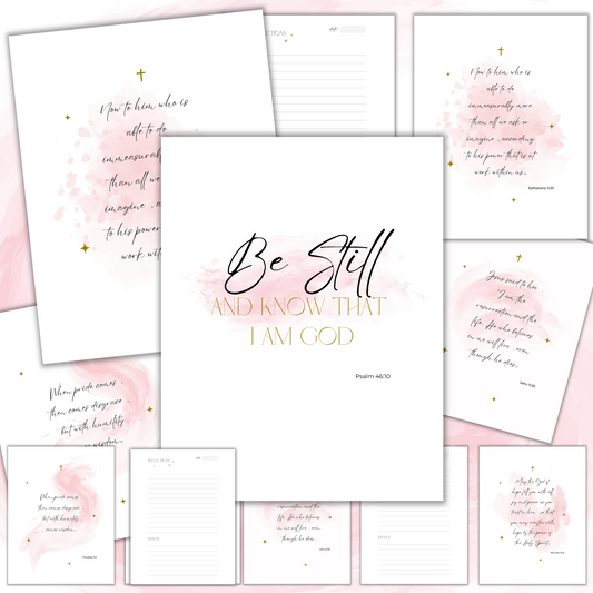 Bible Verse Journal - Be Still and Know That I Am God