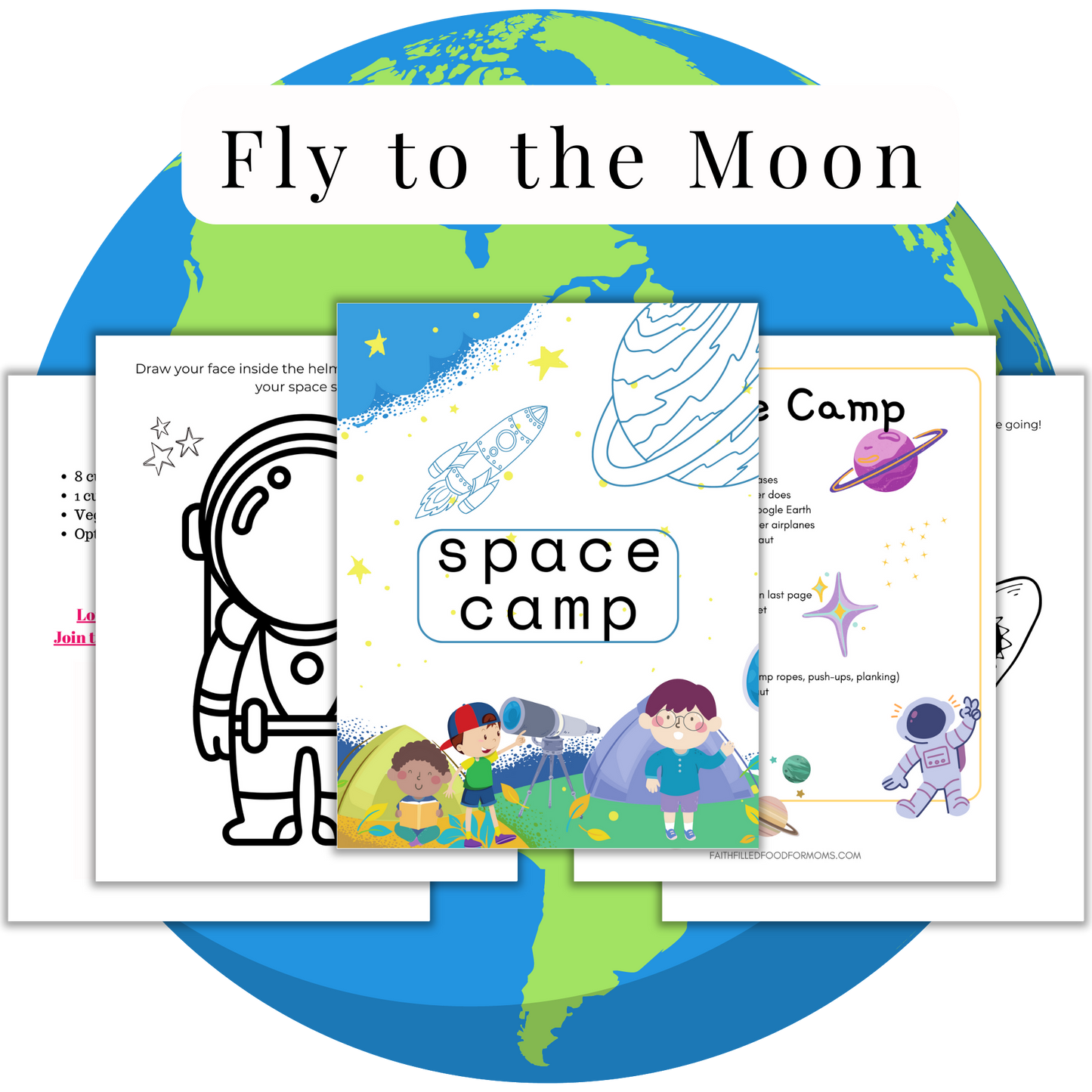 Space Camp at Home Faith Filled Printables