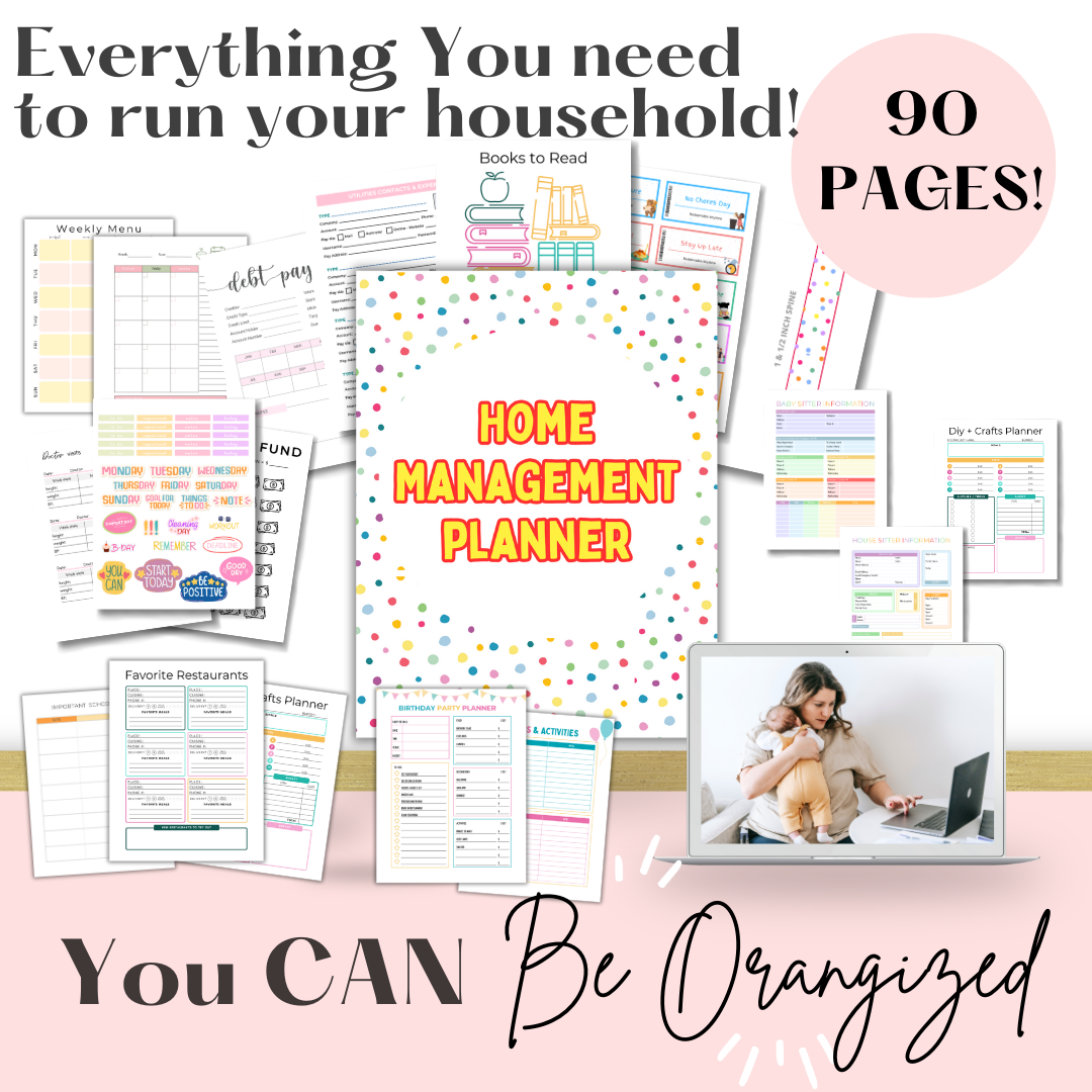 Deluxe Home Management Planner Faith Filled Printables