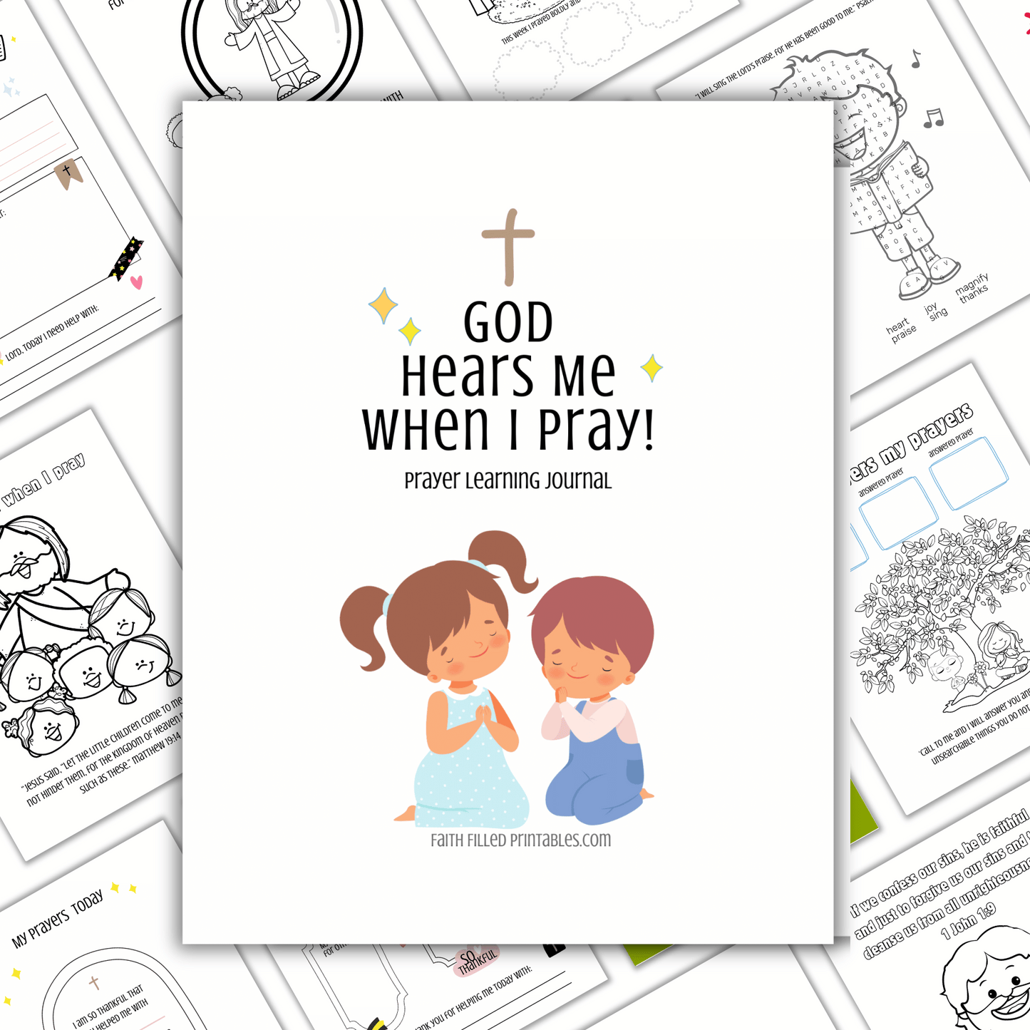 God Hears Me When I Pray Printable Journal for Kids