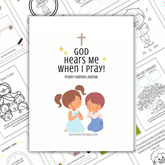 God Hears Me When I Pray Printable Journal for Kids