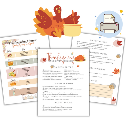 Thanksgiving Dinner Prep List