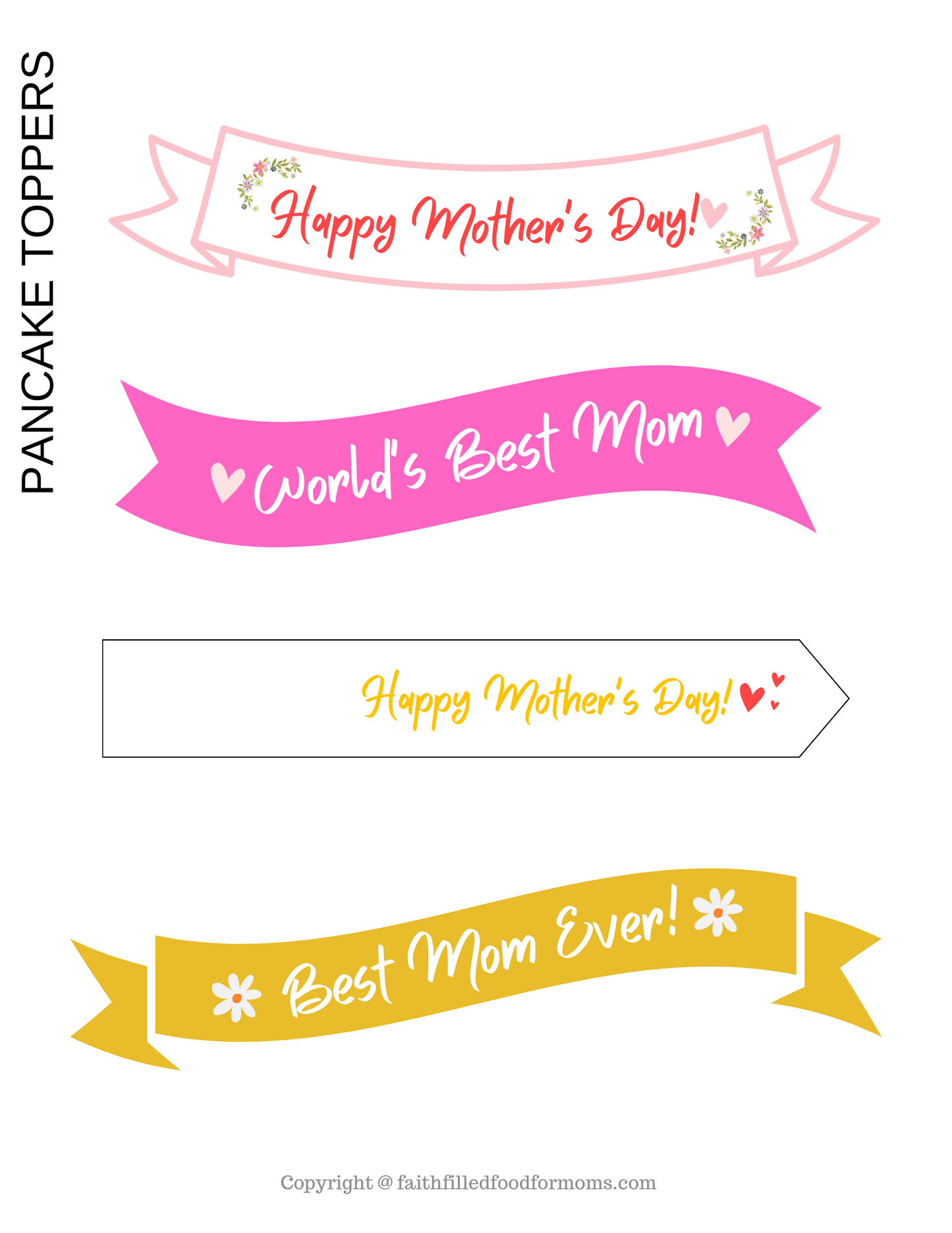 Mother's Day Breakfast in Bed Printable Kit