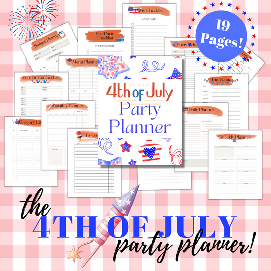 4th of July Printable Party Planner