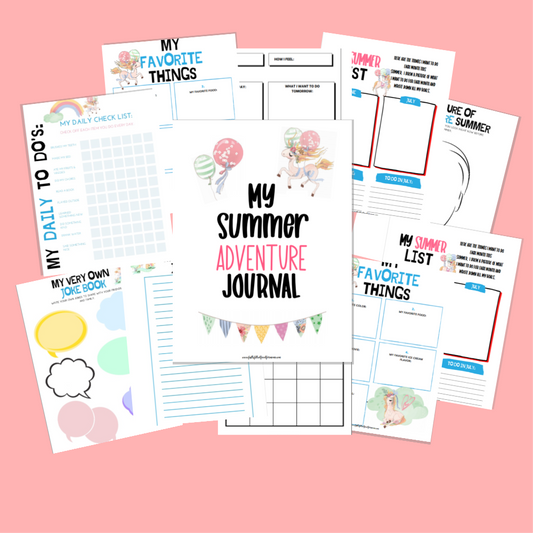 Cute Printable Unicorn Summer Journal for Kids