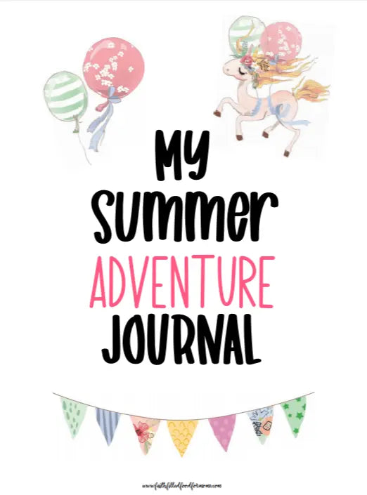 Cute Printable Unicorn Summer Journal for Kids Faith Filled Printables