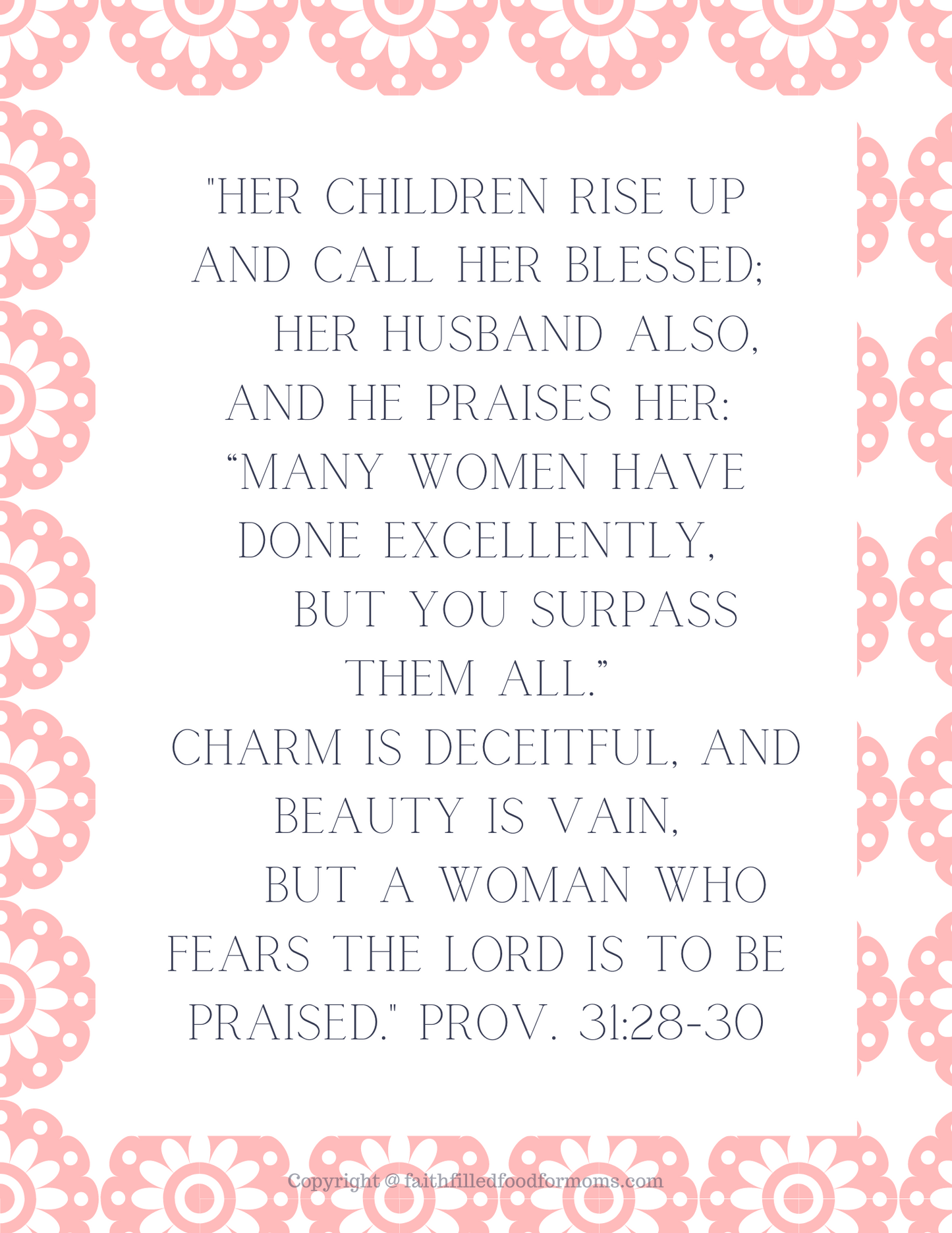 Mother's Day Breakfast in Bed Printable Kit Faith Filled Printables