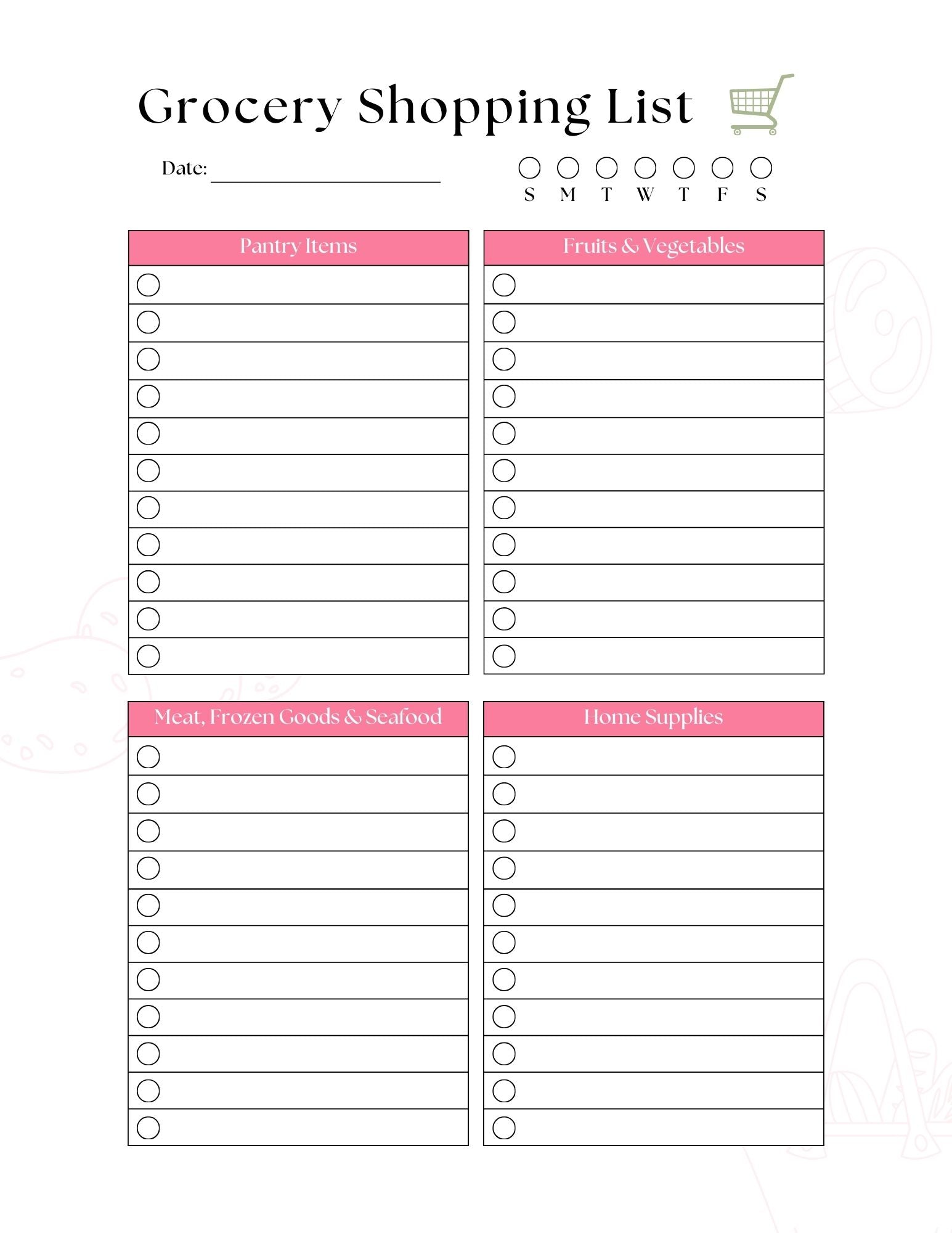 Simple Family Meal Planning System for Busy Moms | 54-Page Printable Meal Planner Faith Filled Printables