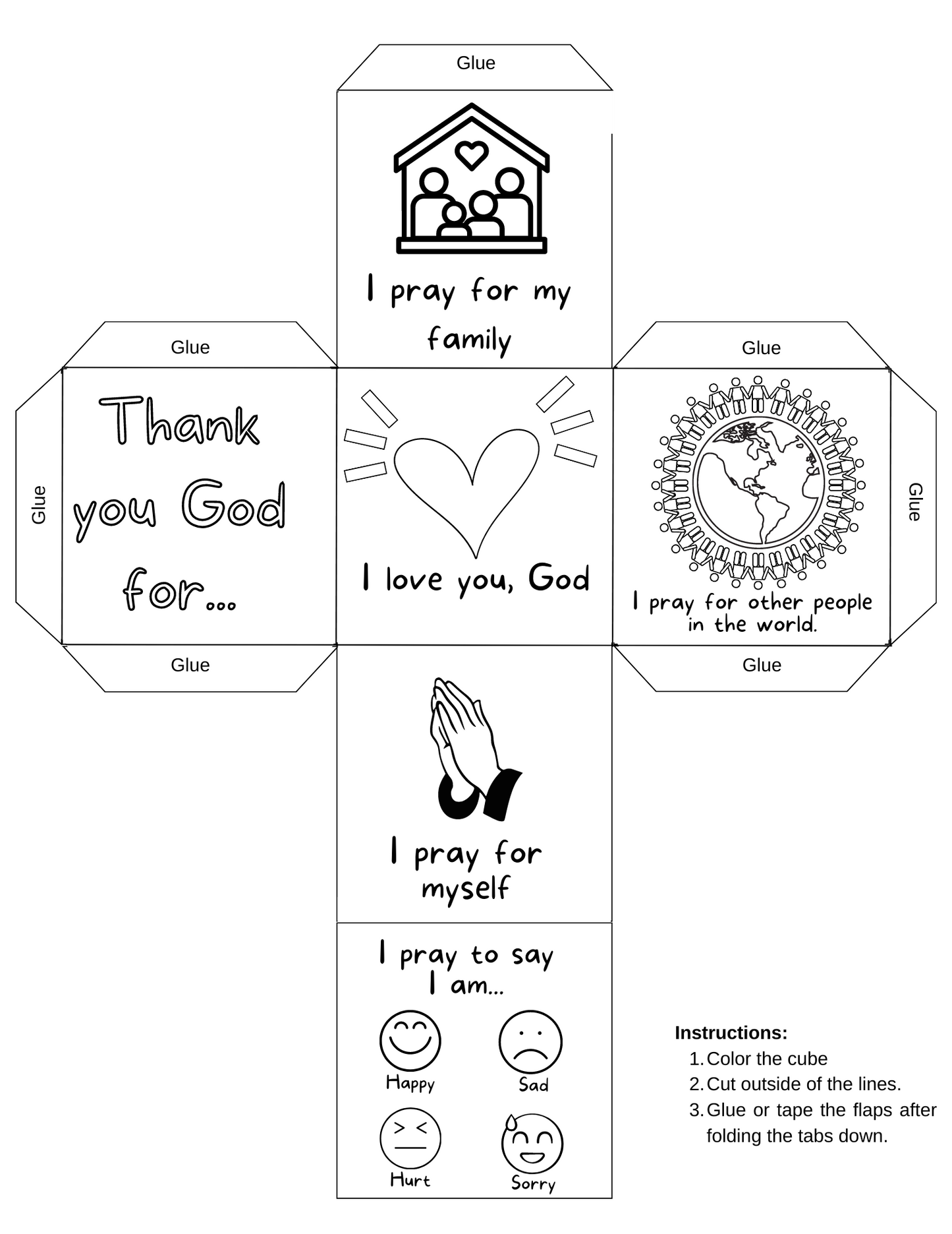 Kids Prayer Cubes