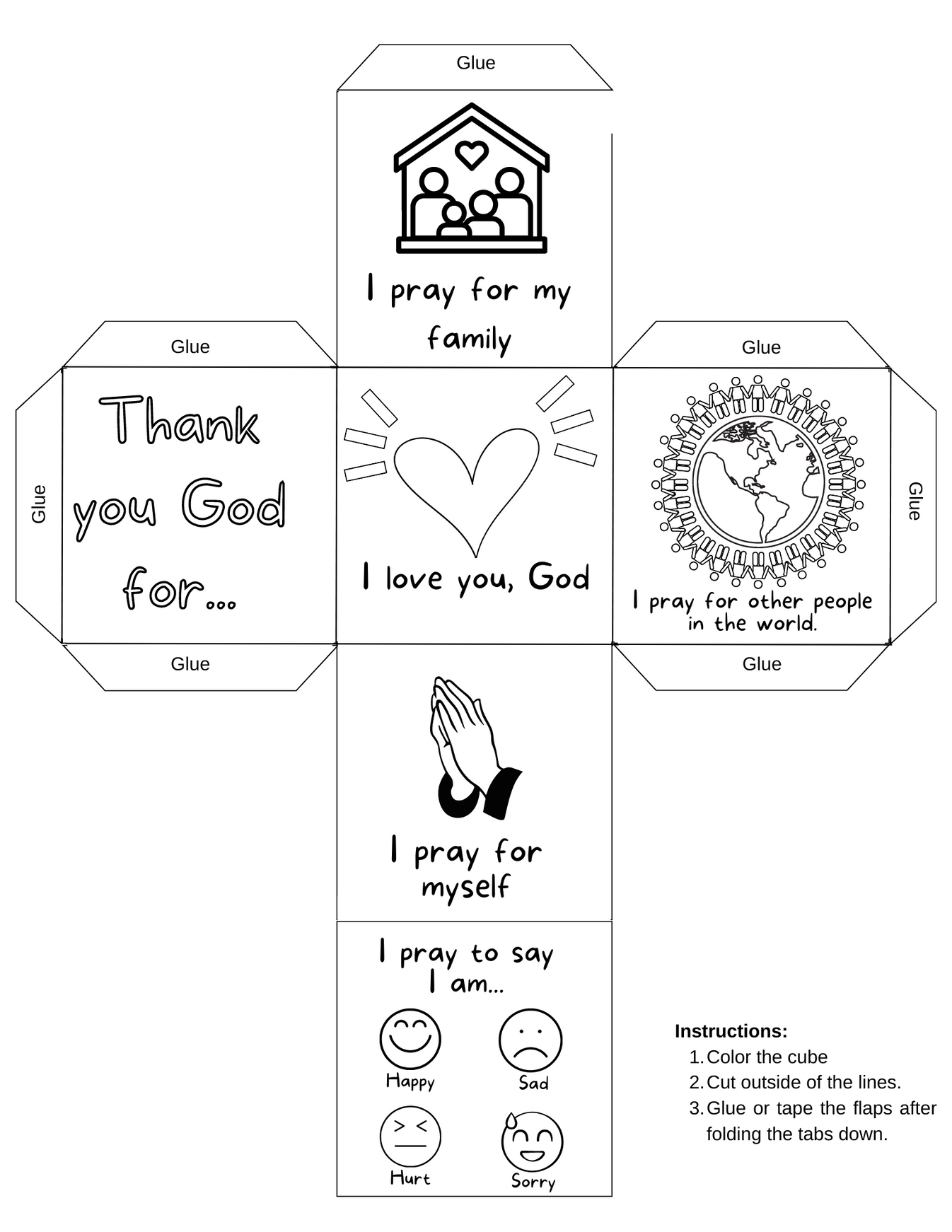 Kids Prayer Cubes – Faith Filled Printables