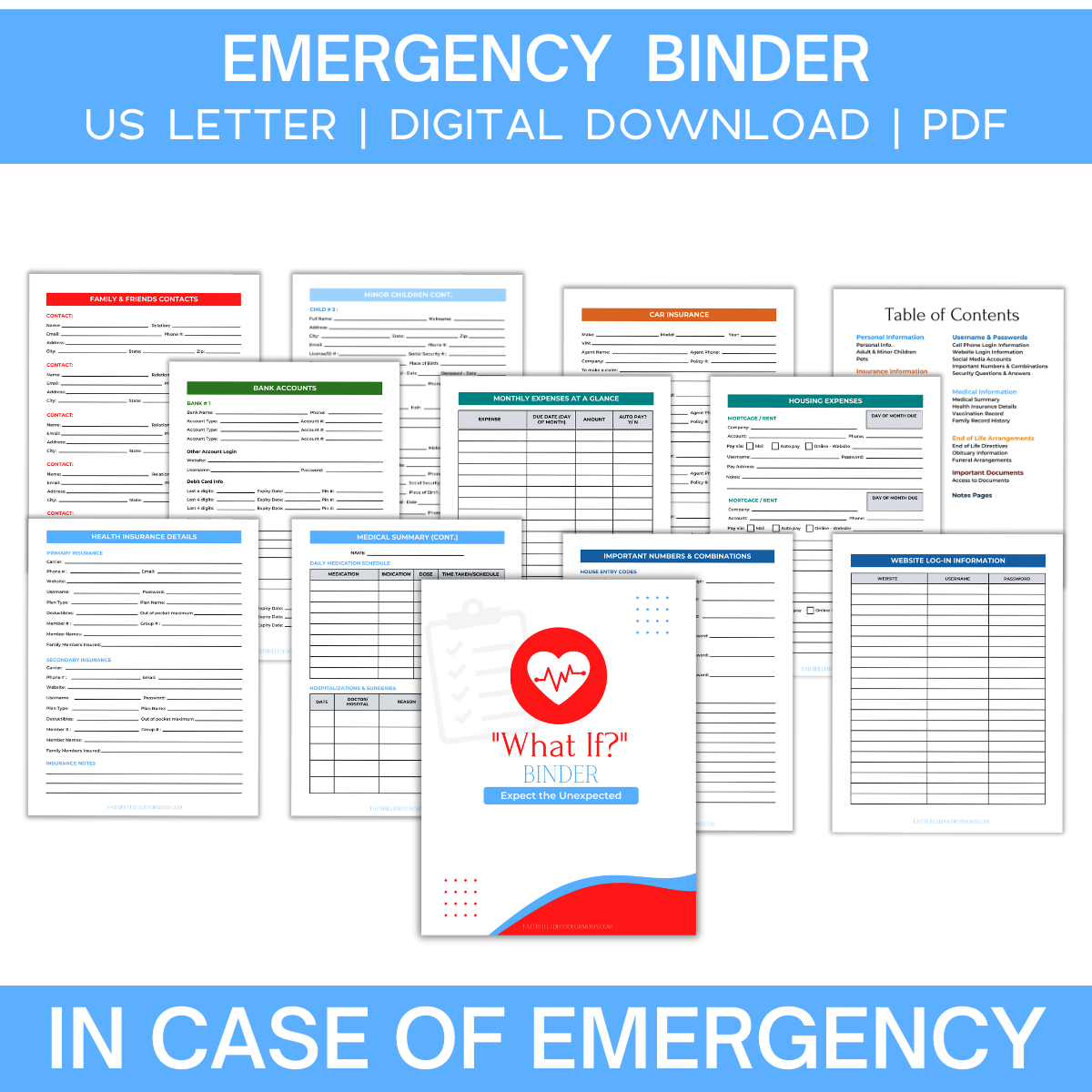 What If Emergency Binder