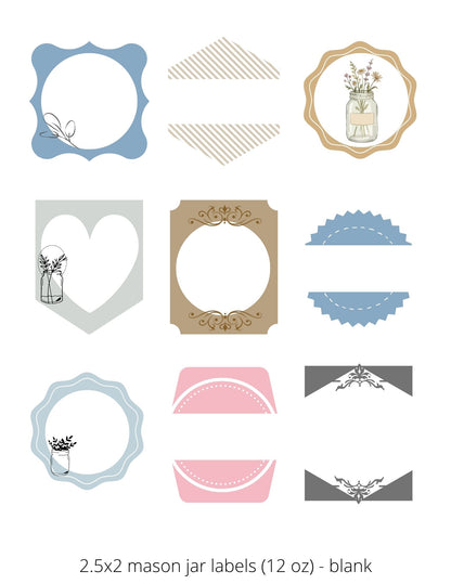 Printable Mason Jar Labels for Gifts & Canning | DIY Jar Stickers, Pantry Labels, Homemade Treat Tags Faith Filled Printables