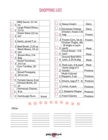 Easy Slow Cooker Meal Plan