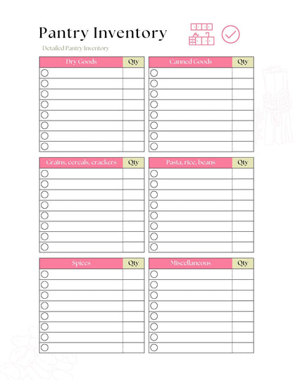 Simple Family Meal Planning System for Busy Moms | 54-Page Printable Meal Planner Faith Filled Printables