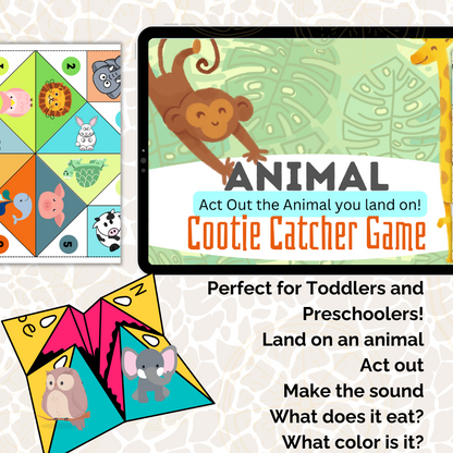 Fun Animal Cootie Catcher Printable