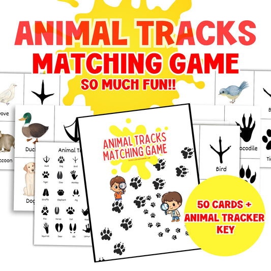 Fun Animal Tracks Matching Game for Kids