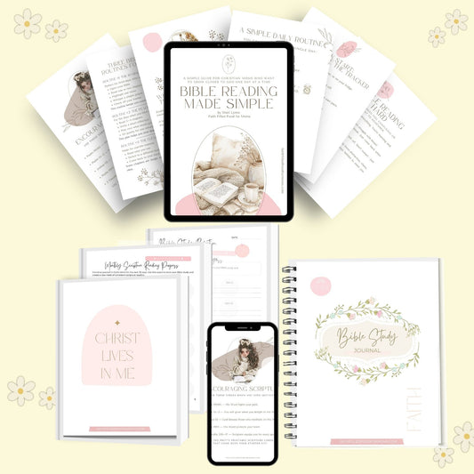 Bible Reading Made Simple Bundle  | A Simple Bible Reading Plan for Busy Moms Faith Filled Printables