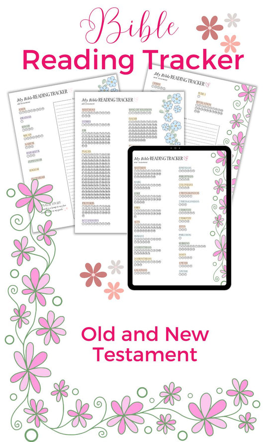 Bible Tracker Old and New Testament Faith Filled Printables