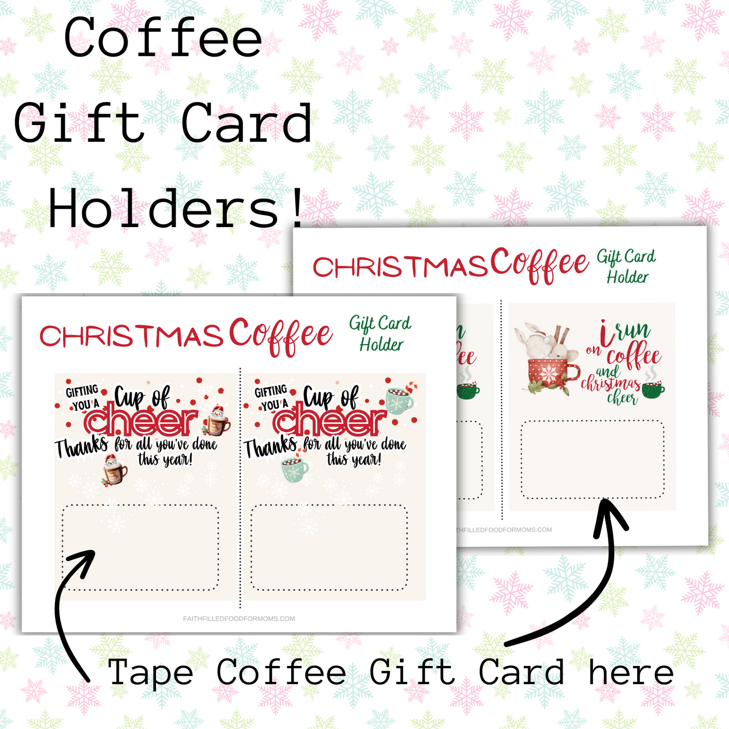 Cute Christmas Gift Card Holder for Coffee Lovers
