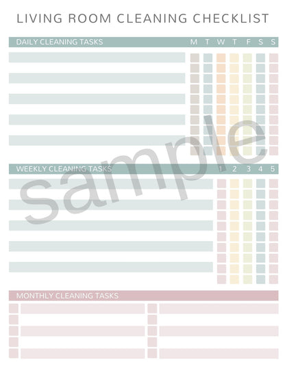 Home Cleaning Planner Printable | Room-by-Room Seasonal Cleaning & Declutter Planner Faith Filled Printables