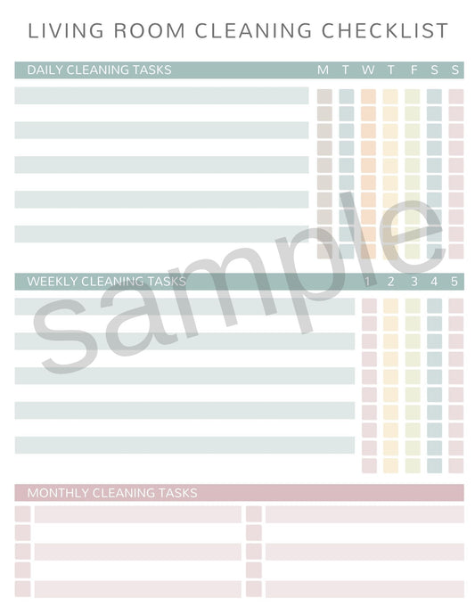 Home Cleaning Planner Printable | Room-by-Room Seasonal Cleaning & Declutter Planner Faith Filled Printables