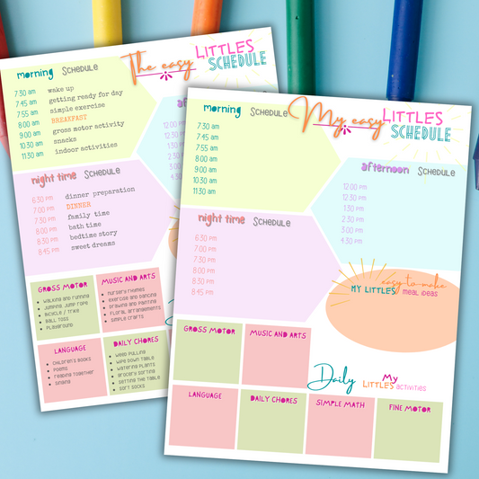 Colorful Daily Routine for Littles