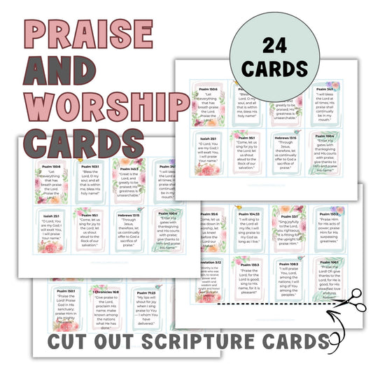 Praise and Worship Scripture Cards
