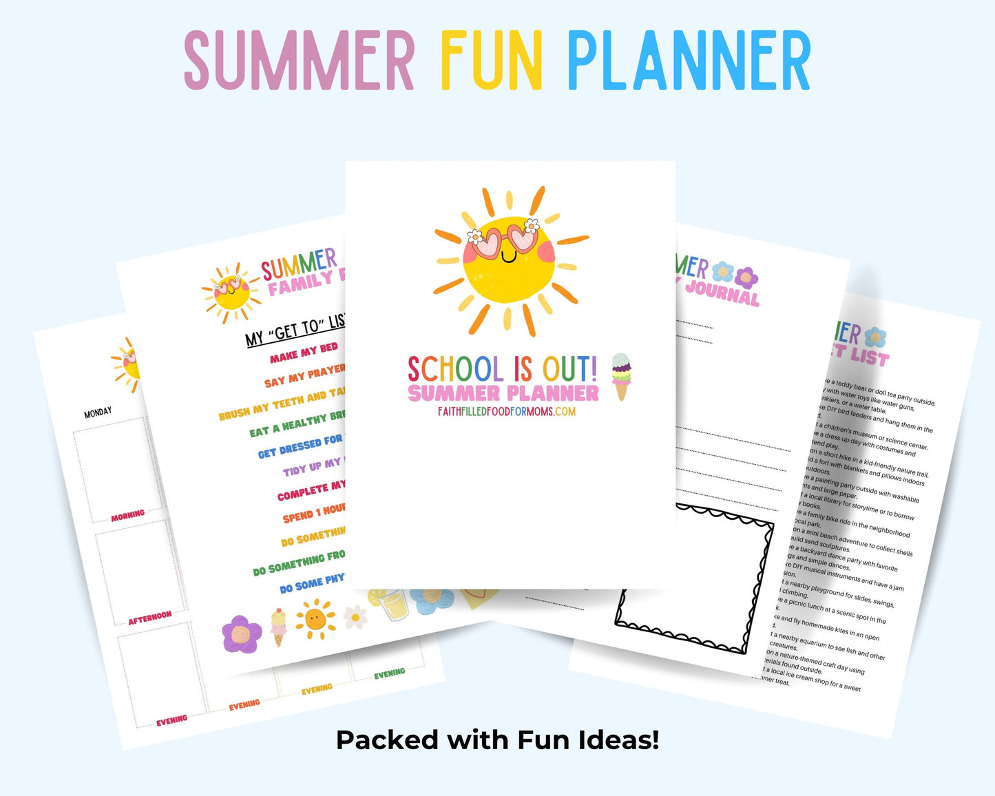 Cute Summer Fun Planner