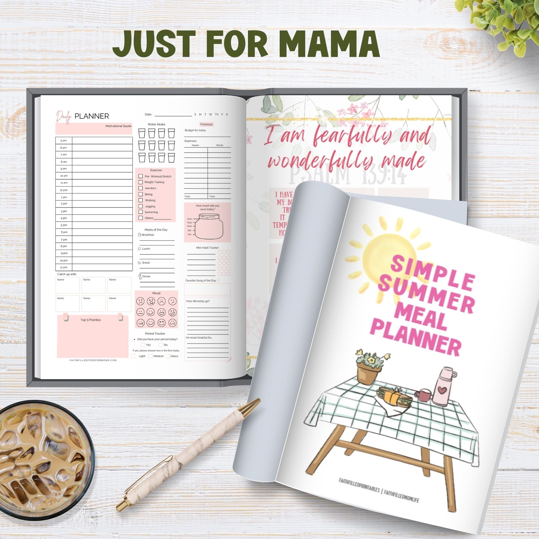 Faith-Filled Summer Survival Kit for Moms | Printable Summer Planner & Encouragement Bundle Faith Filled Printables