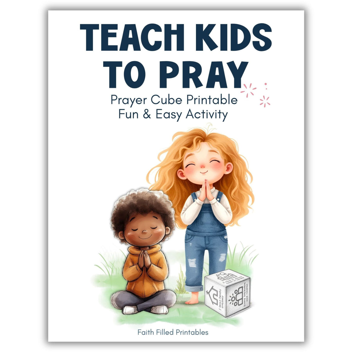 Prayer Cube Printable for Kids (Fun & Easy Way to Teach Kids to Pray) Faith Filled Printables