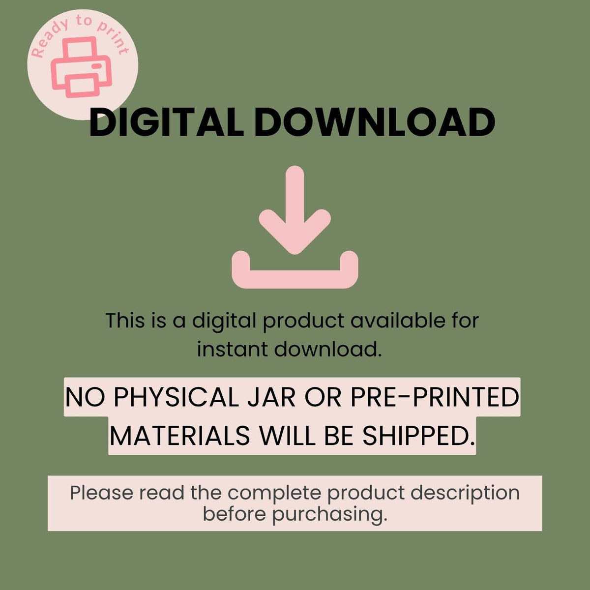 Digital Scripture Jar printable download with no physical jar or printed materials included