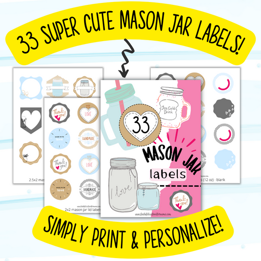33 Super Cute Mason Jar Labels