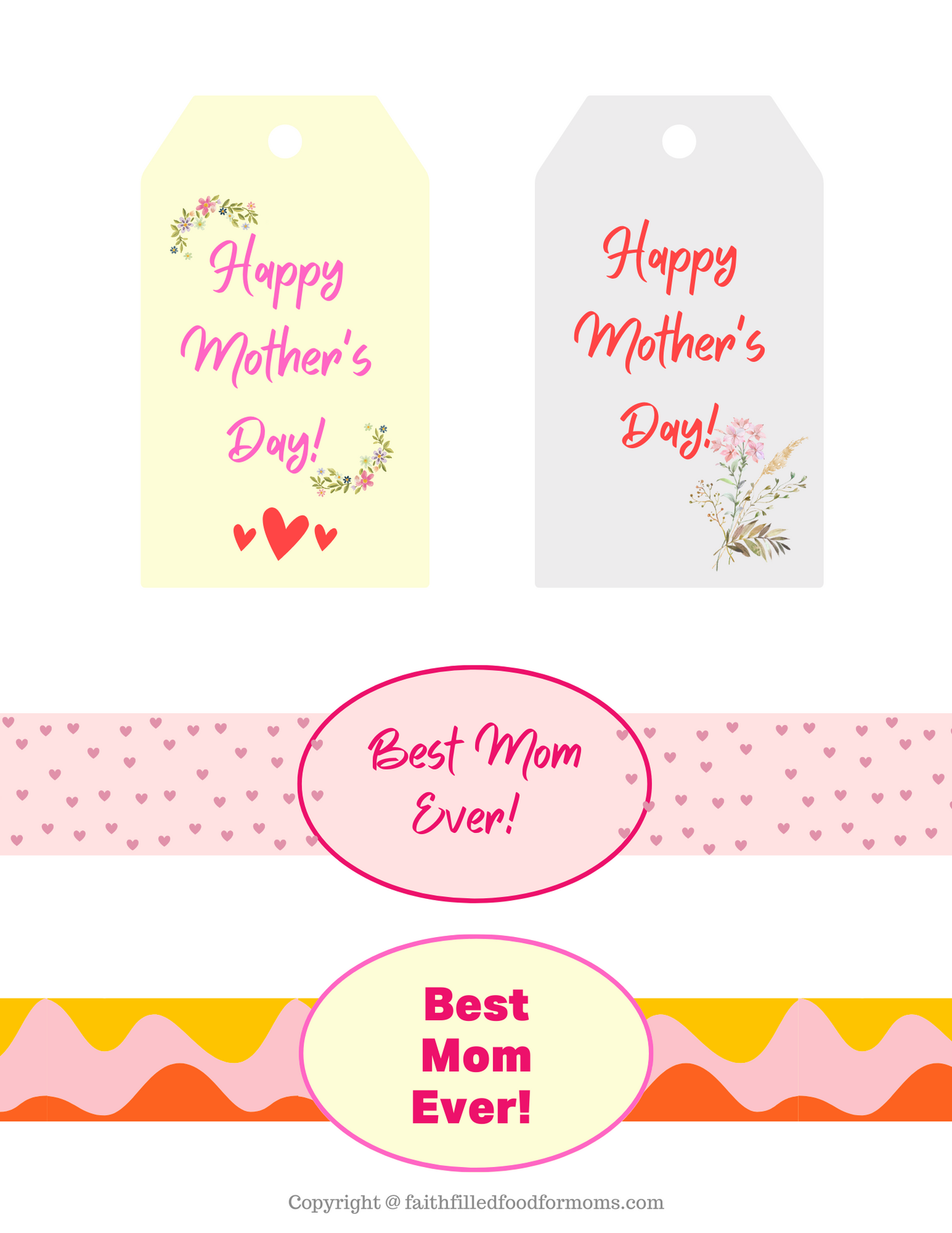 Mother's Day Breakfast in Bed Printable Kit