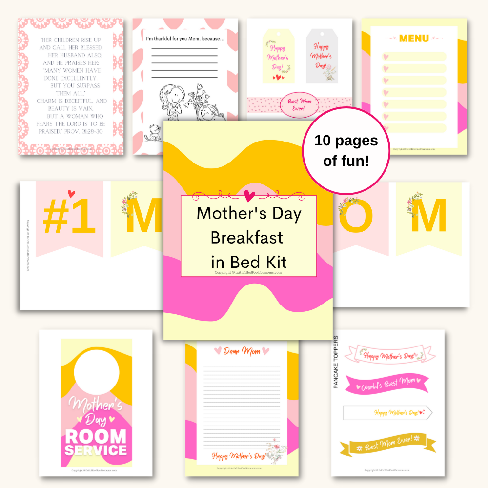 Mother's Day Breakfast in Bed Printable Kit