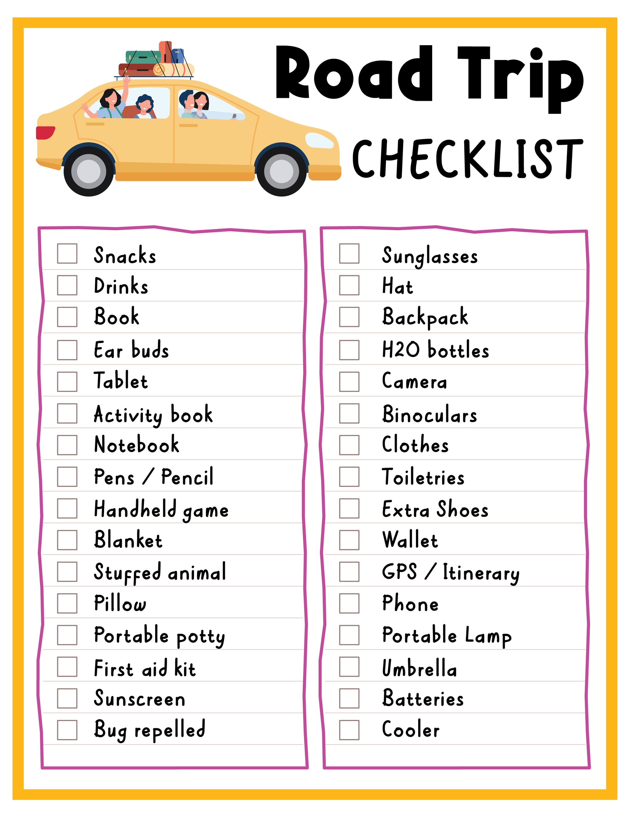 Super Fun Road Trip Printables – Faith Filled Printables