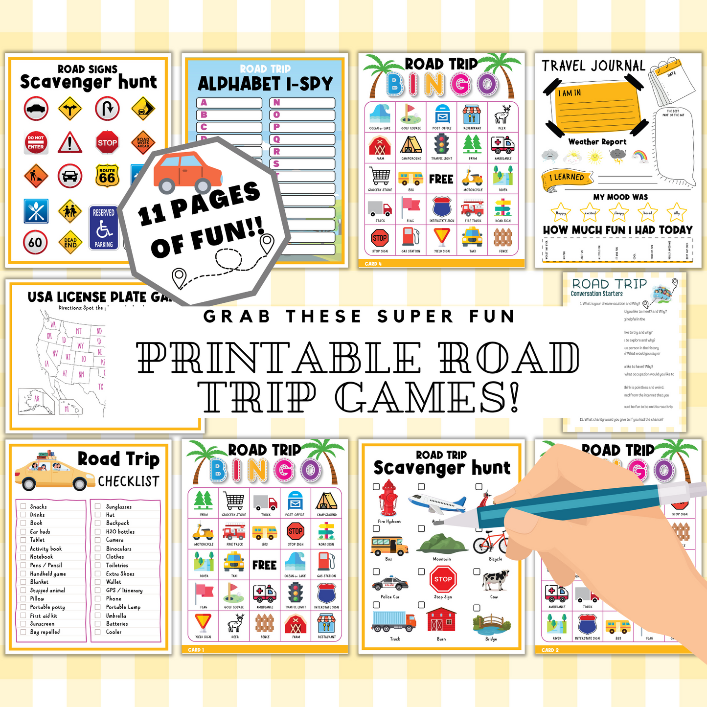 Super Fun Road Trip Printables