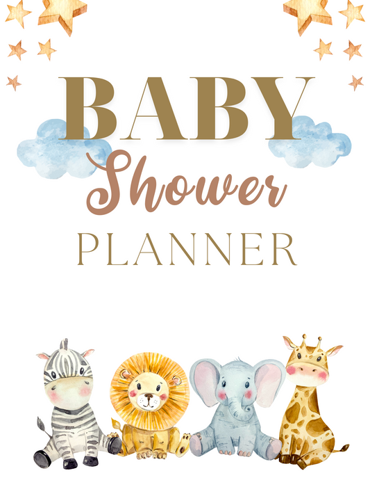 Ultimate Baby Shower Organizer cover for Baby Boys or Baby Girls.