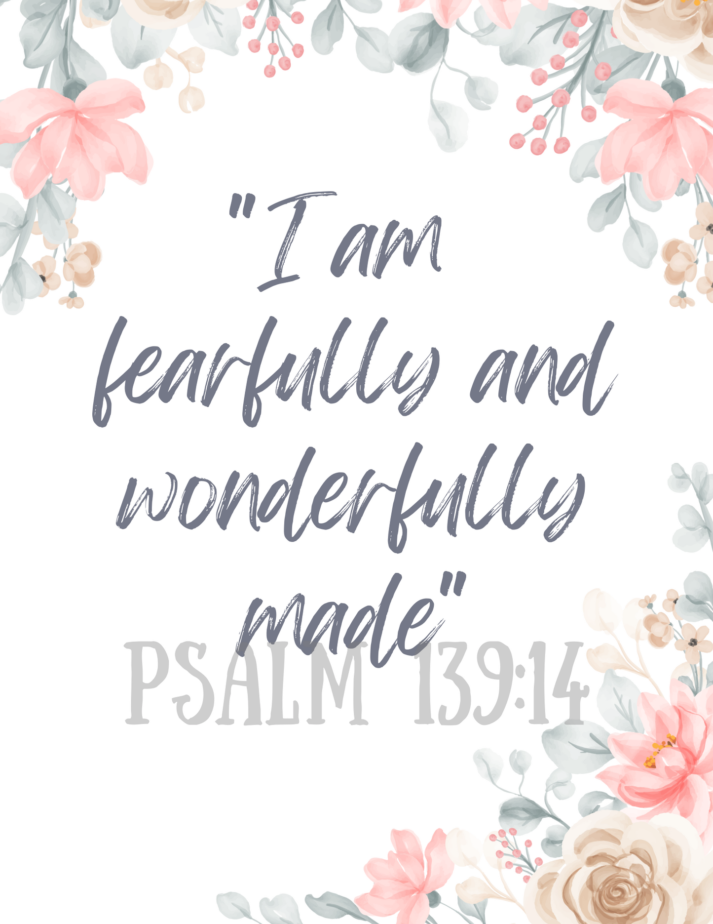 Psalm 139:14 Wall Art